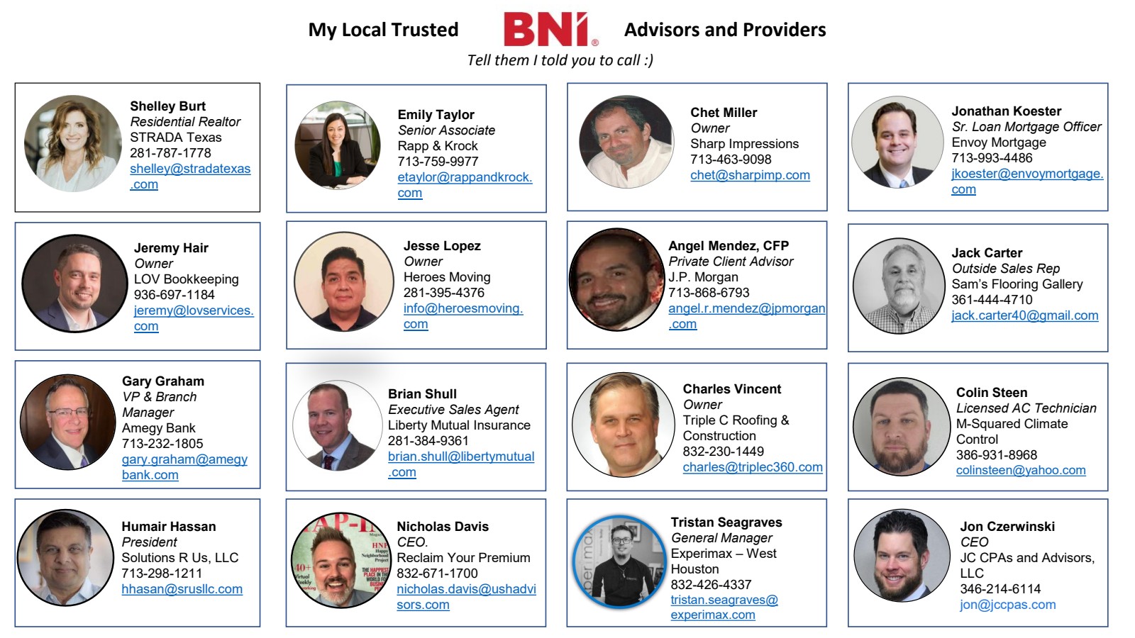 Member Directory Page 1 - Advisors